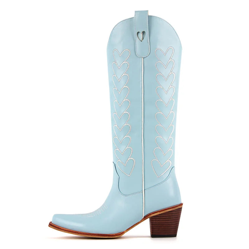 Boho Wanderlust Embroidered Tall Cowgirl Boots