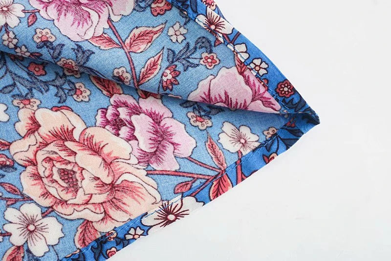 Wildflower Dreams Boho Blouse - Tie-Front Floral