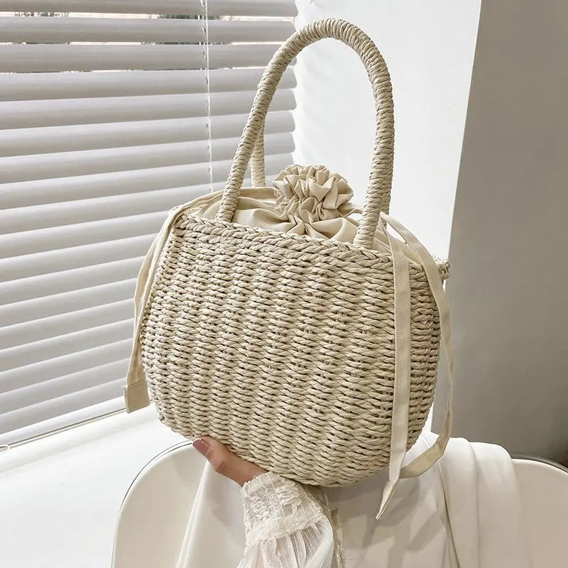 Boho Straw Tassel Handbag