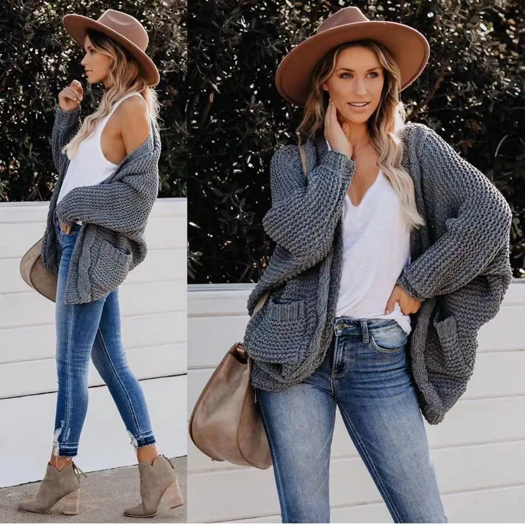 Cozy Slouch Knit Boho Cardigan