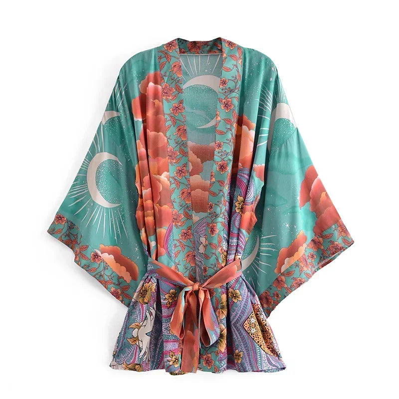 Cosmic Dreamer Celestial Print Kimono