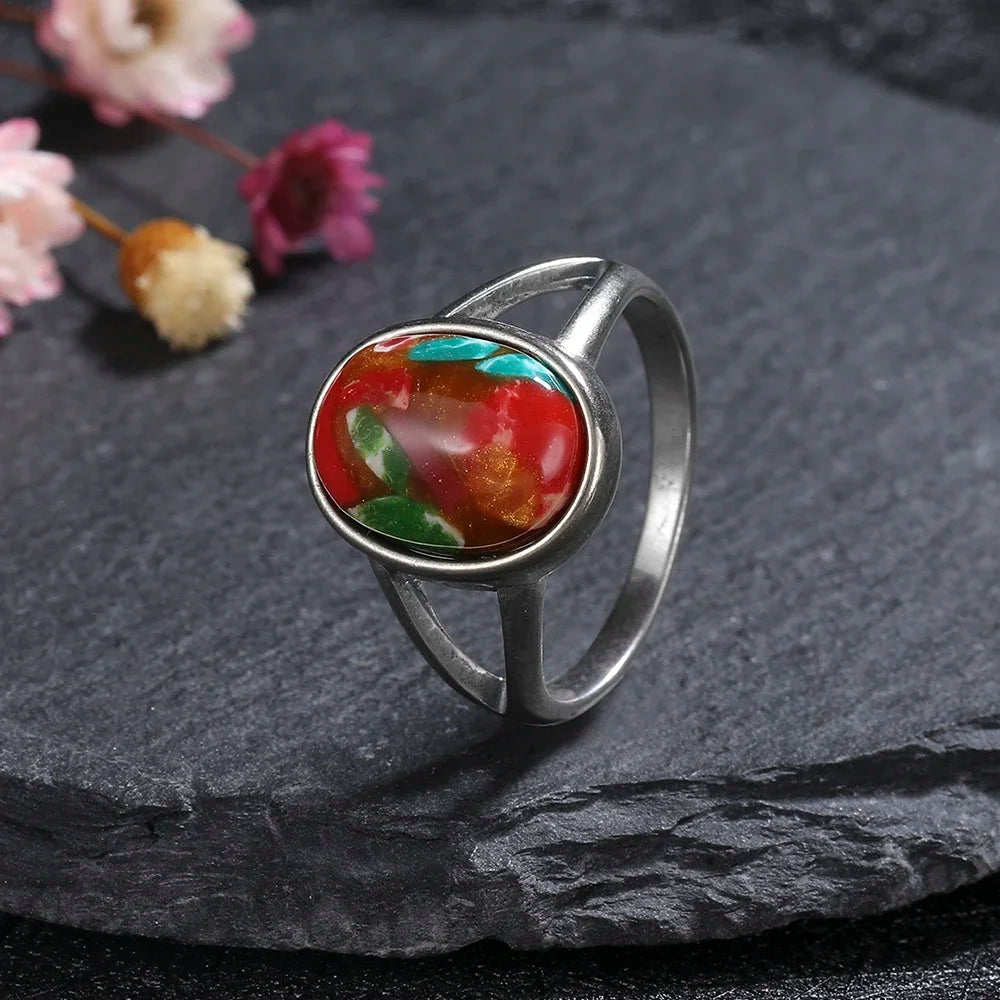✨ Boho Gemstone Rings – 925 Sterling Silver (Sizes 5–12)