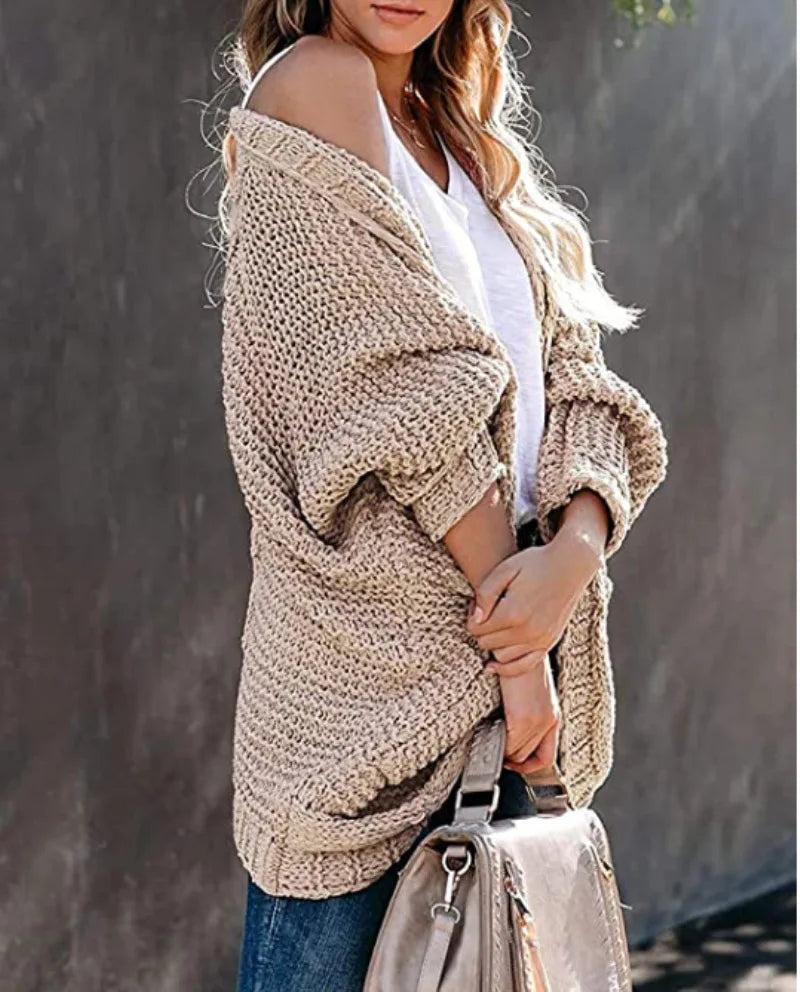 Cozy Slouch Knit Boho Cardigan