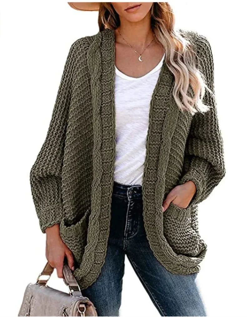 Cozy Slouch Knit Boho Cardigan