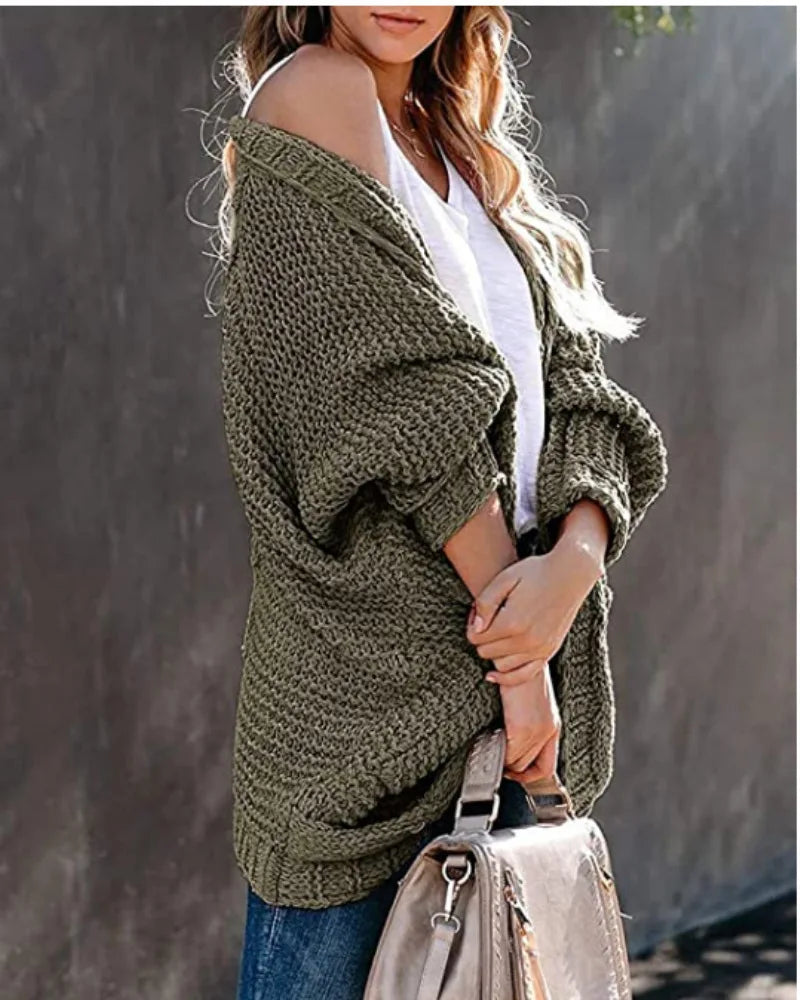 Cozy Slouch Knit Boho Cardigan