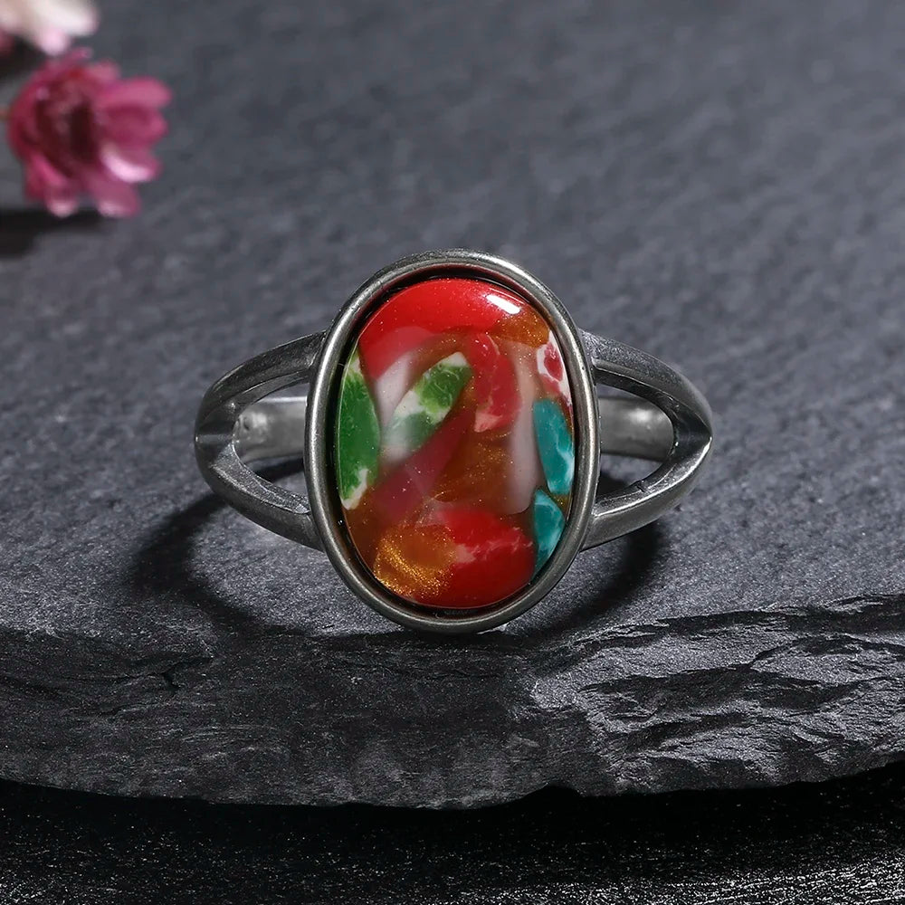 ✨ Boho Gemstone Rings – 925 Sterling Silver (Sizes 5–12)