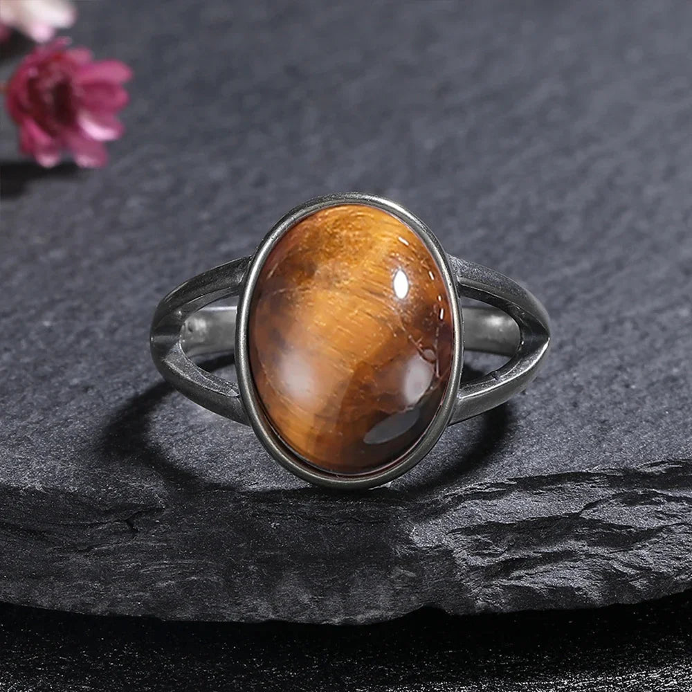 ✨ Boho Gemstone Rings – 925 Sterling Silver (Sizes 5–12)