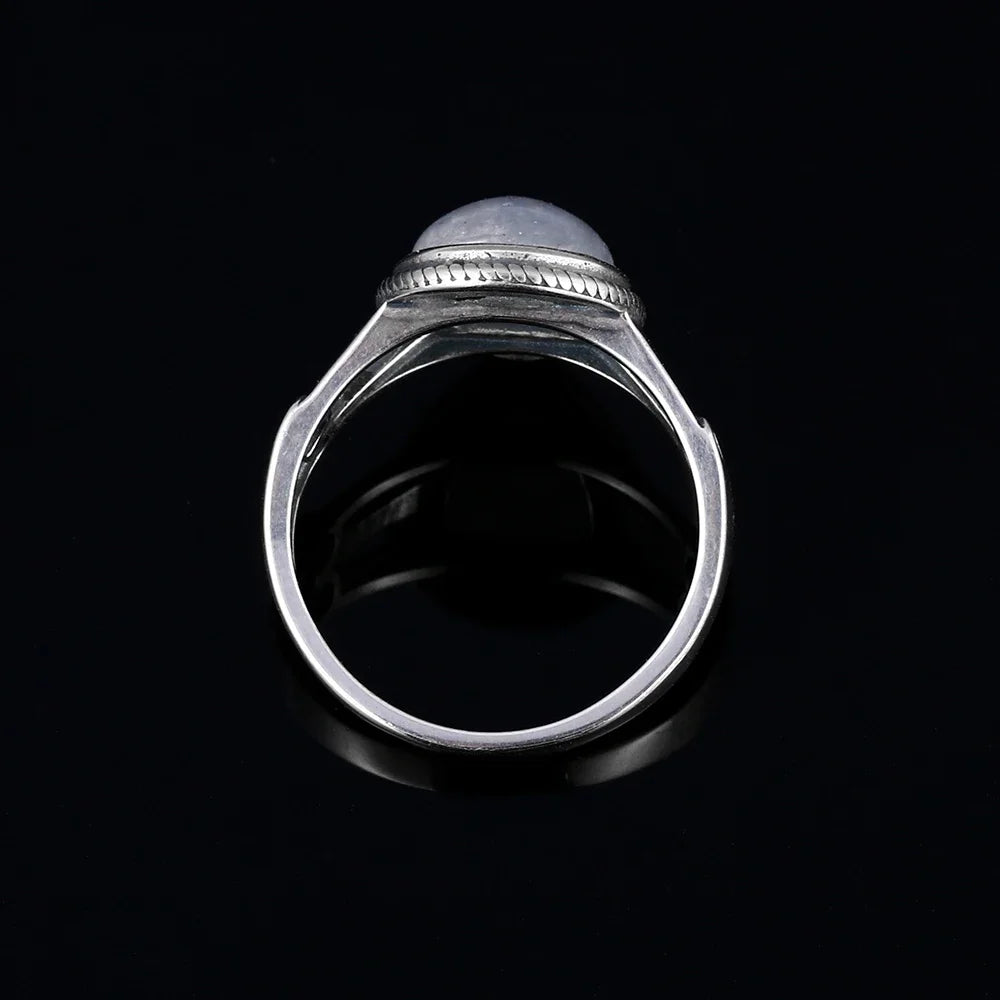 π Teardrop Moonstone 925 Silver Ring β 9x13mm Natural Stone