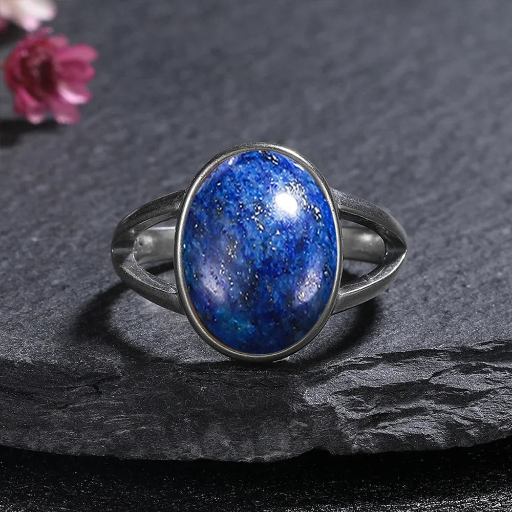 ✨ Boho Gemstone Rings – 925 Sterling Silver (Sizes 5–12)