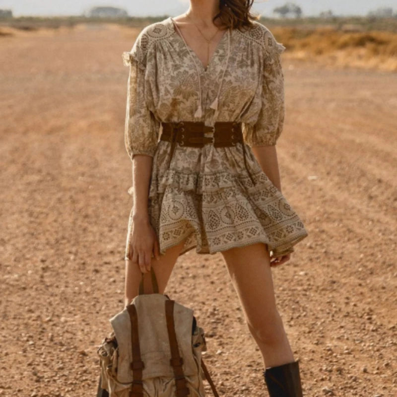 Desert Mirage Mini Dress - Wild Heart Bohemian