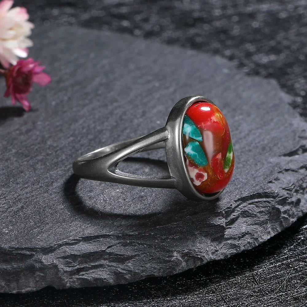 ✨ Boho Gemstone Rings – 925 Sterling Silver (Sizes 5–12)