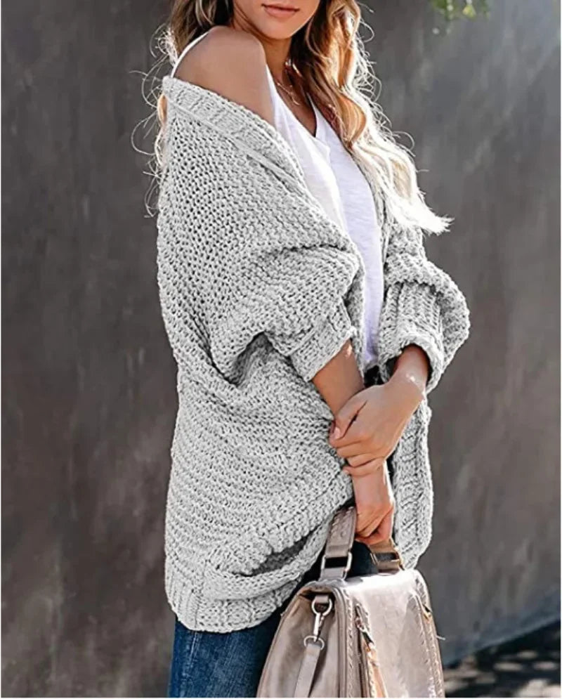 Cozy Slouch Knit Boho Cardigan