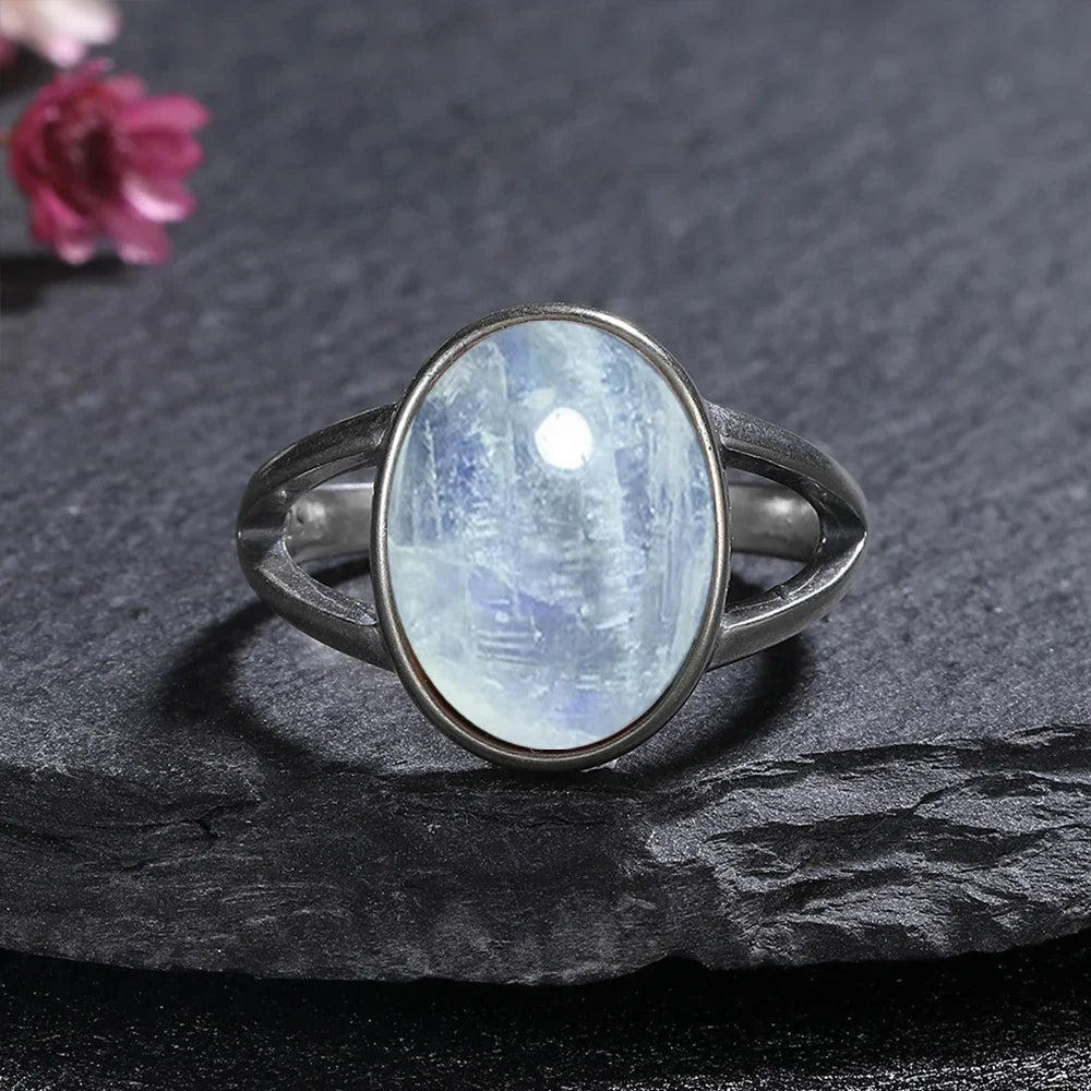 ✨ Boho Gemstone Rings – 925 Sterling Silver (Sizes 5–12)