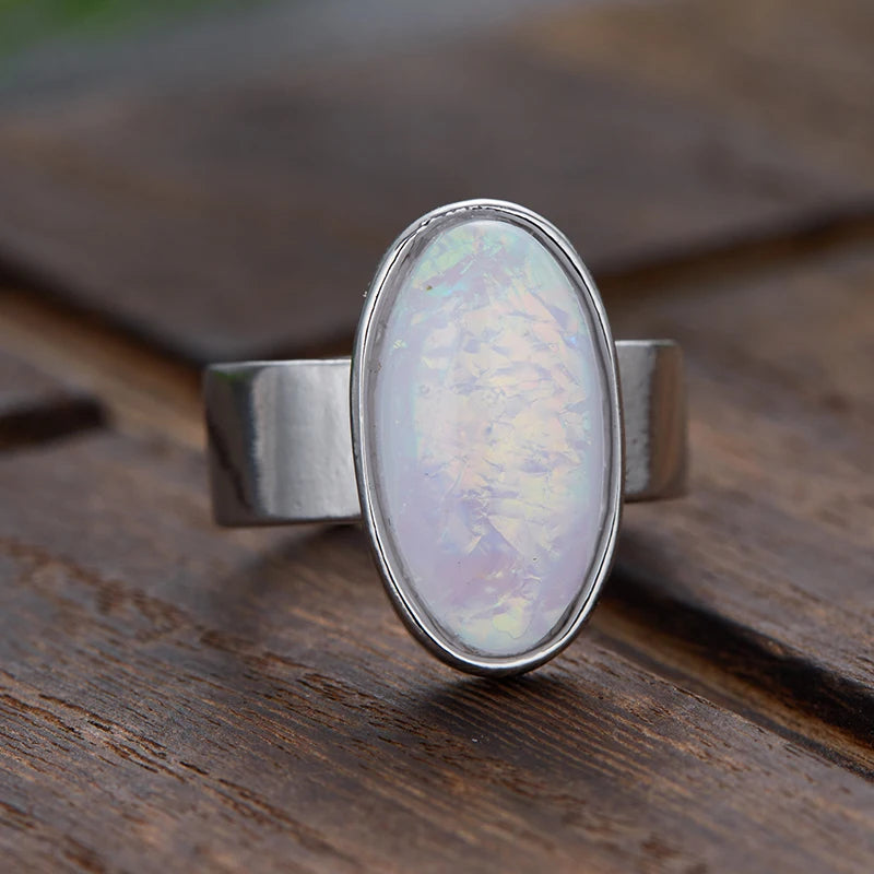 Moonlight Opal Statement Ring