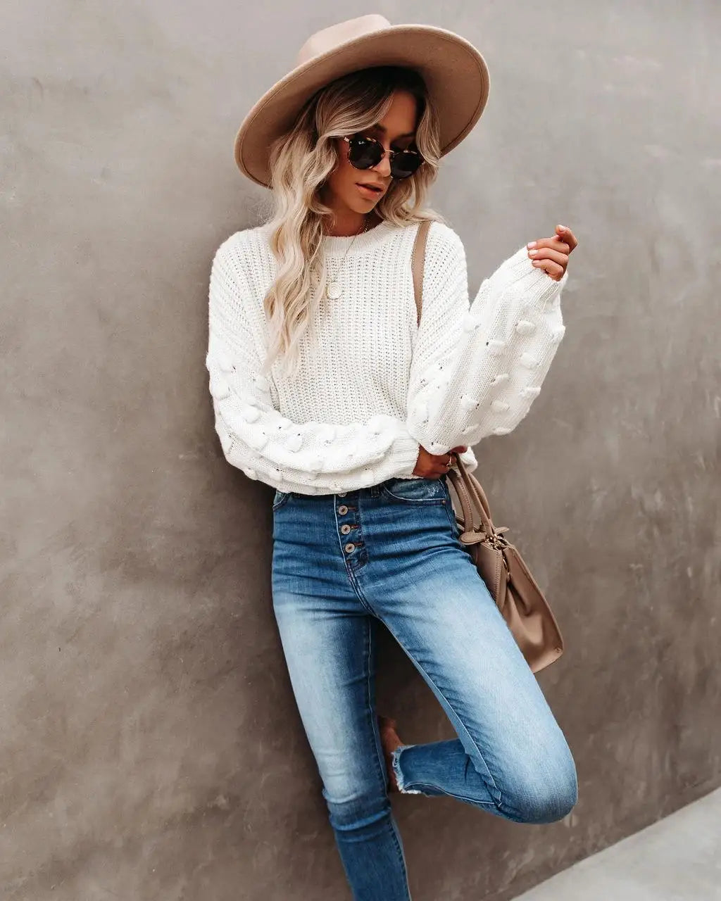 Chic Cable Knit Pullover Sweater