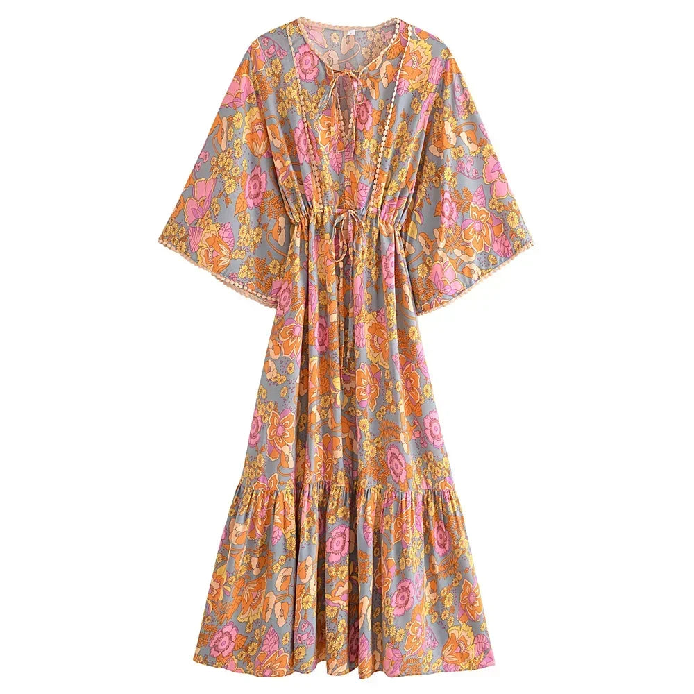 Boho Garden Breeze Maxi Dress