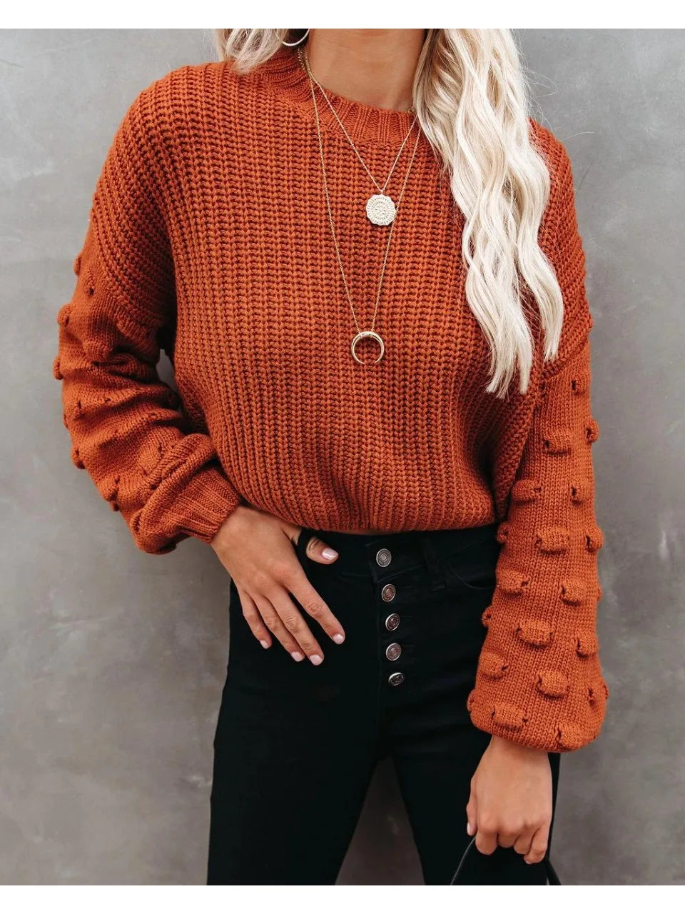 Chic Cable Knit Pullover Sweater