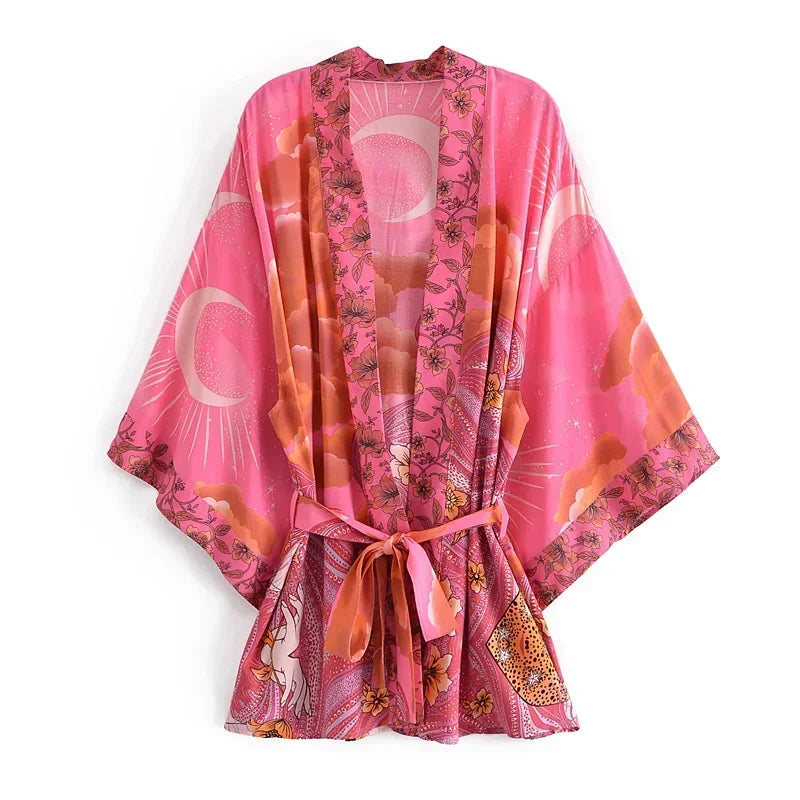 Cosmic Dreamer Celestial Print Kimono