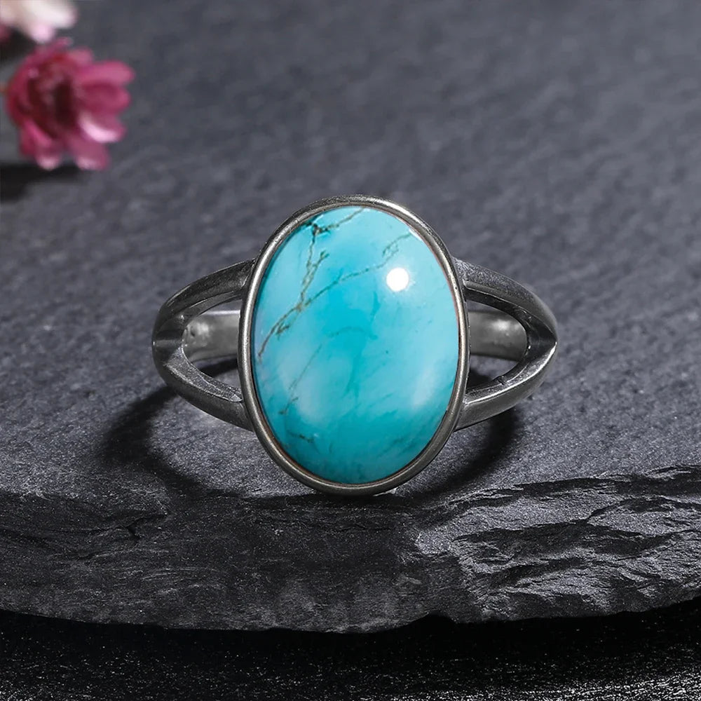 ✨ Boho Gemstone Rings – 925 Sterling Silver (Sizes 5–12)