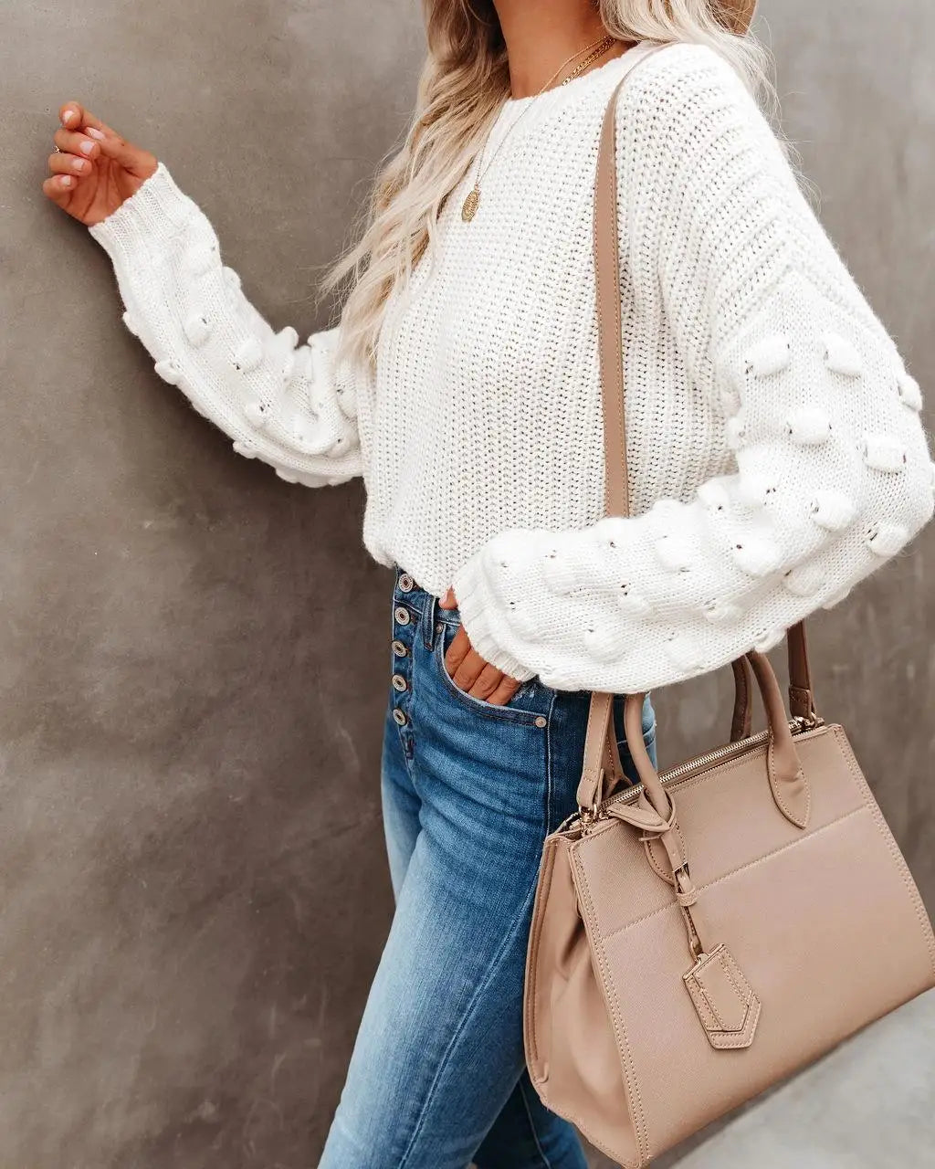 Chic Cable Knit Pullover Sweater