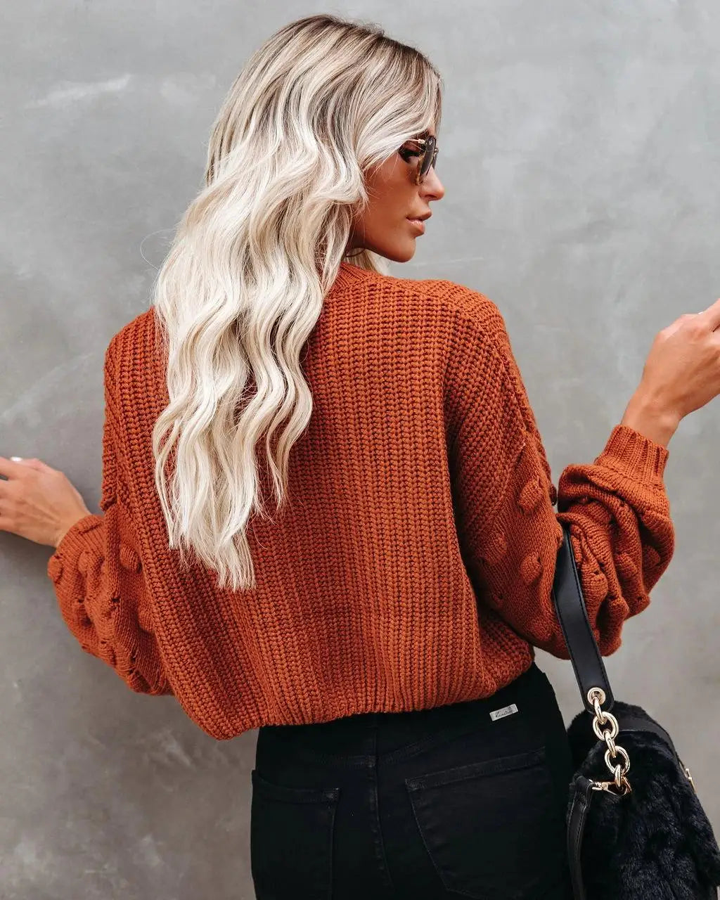 Chic Cable Knit Pullover Sweater