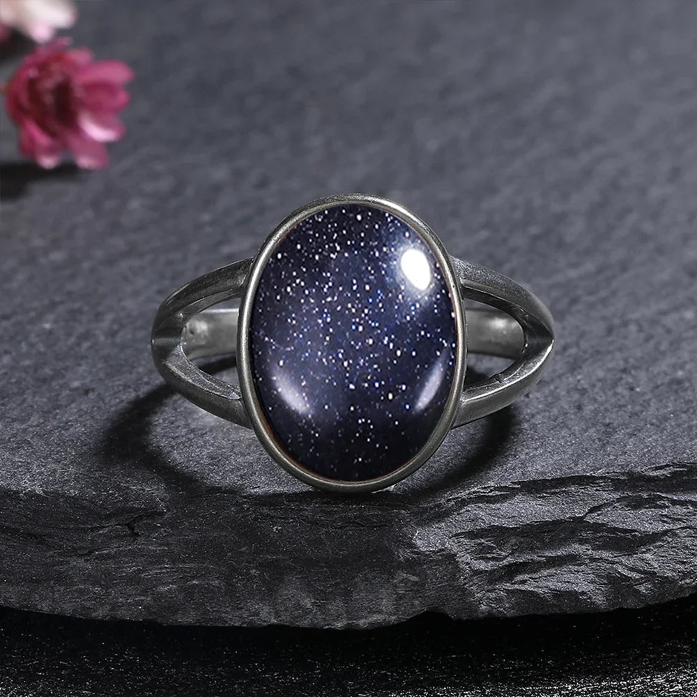 ✨ Boho Gemstone Rings – 925 Sterling Silver (Sizes 5–12)