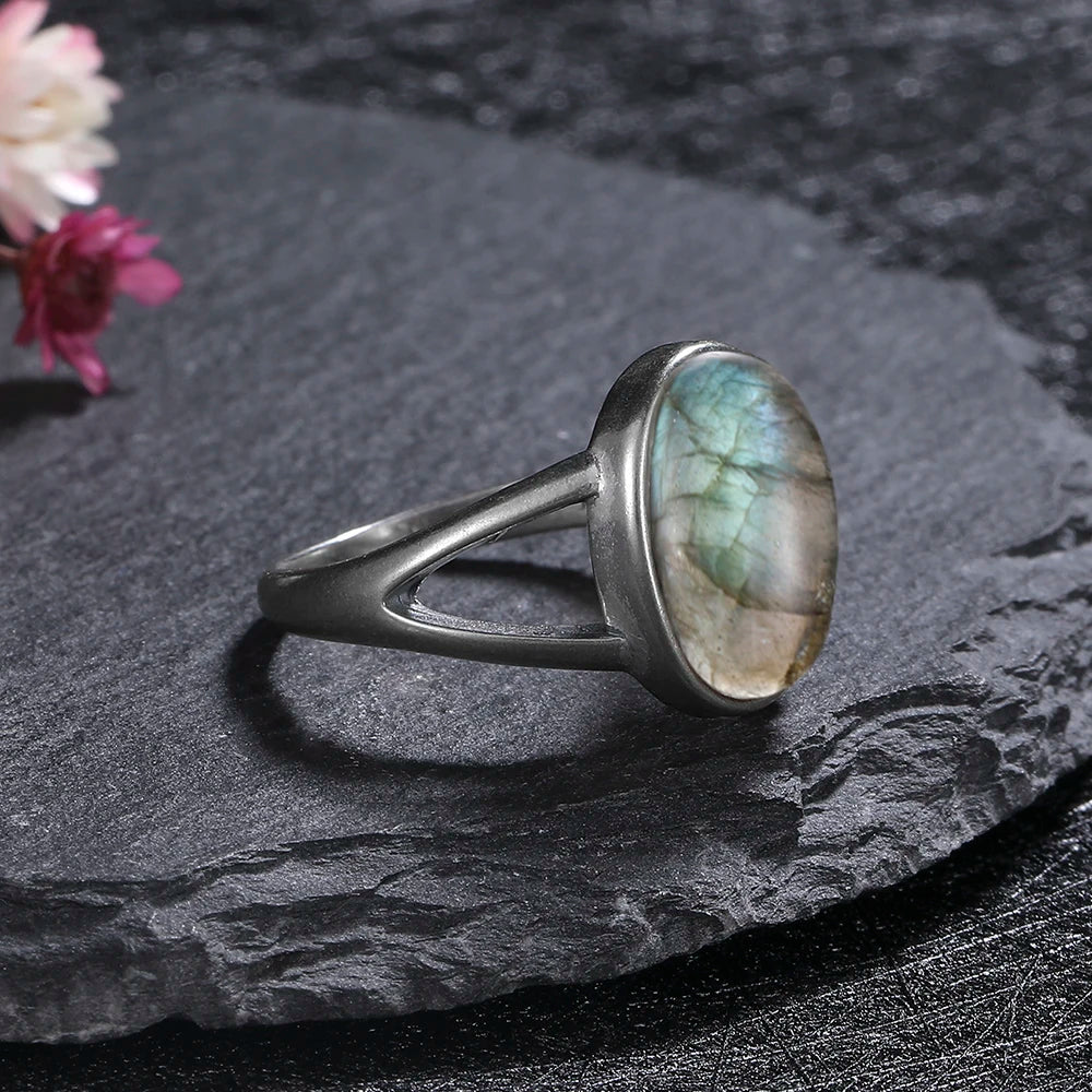 ✨ Boho Gemstone Rings – 925 Sterling Silver (Sizes 5–12)