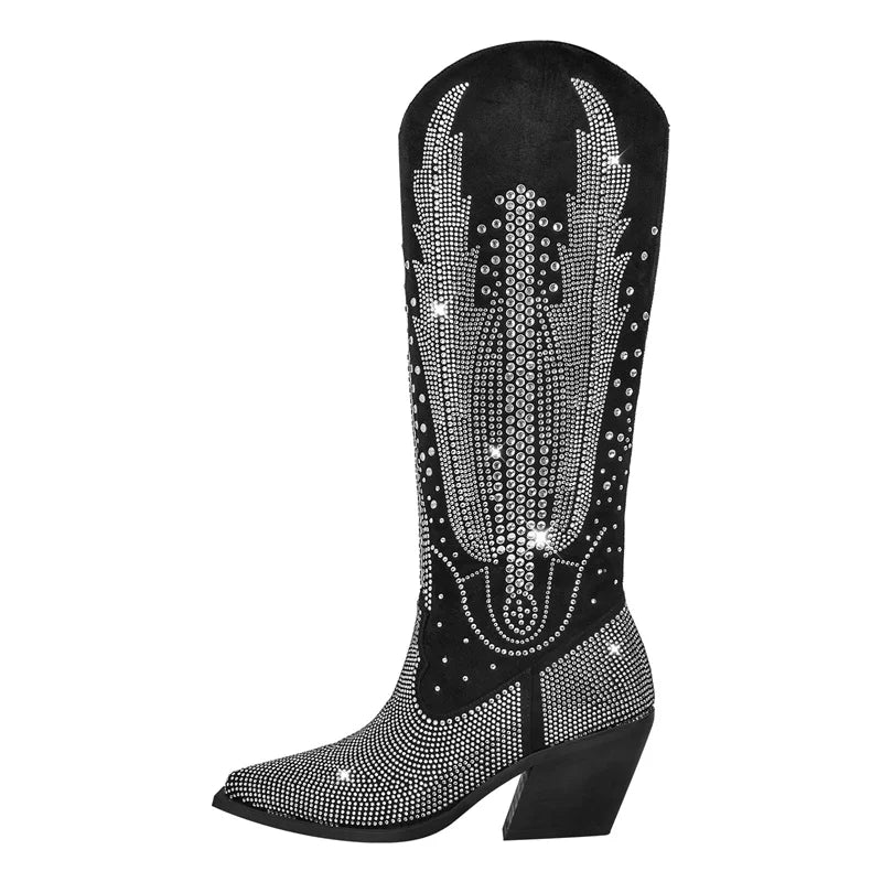 ✨ Rhinestone Glam Western Boots