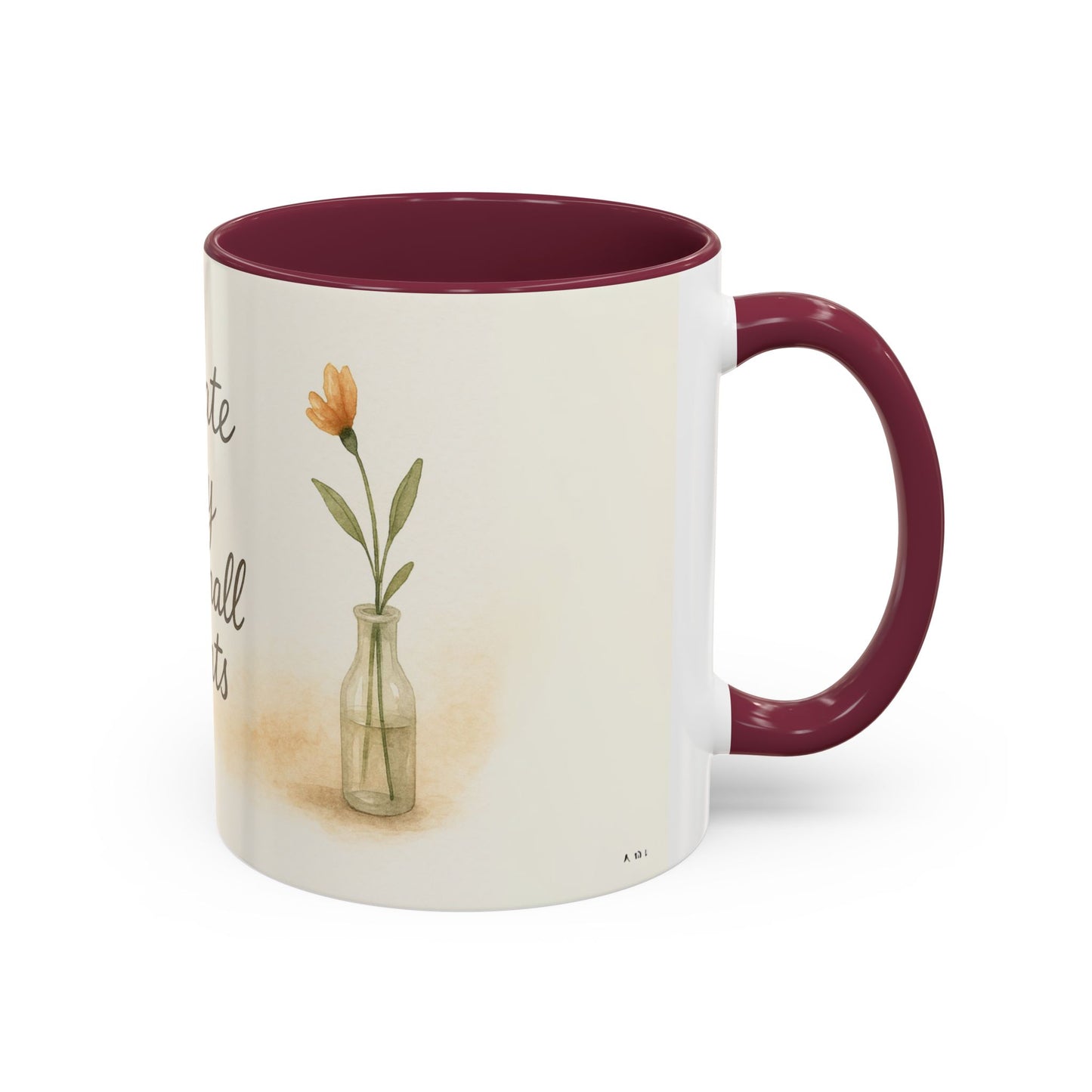 "Cultivate Beauty" Floral Quote Mug – Ceramic Boho Coffee Cup