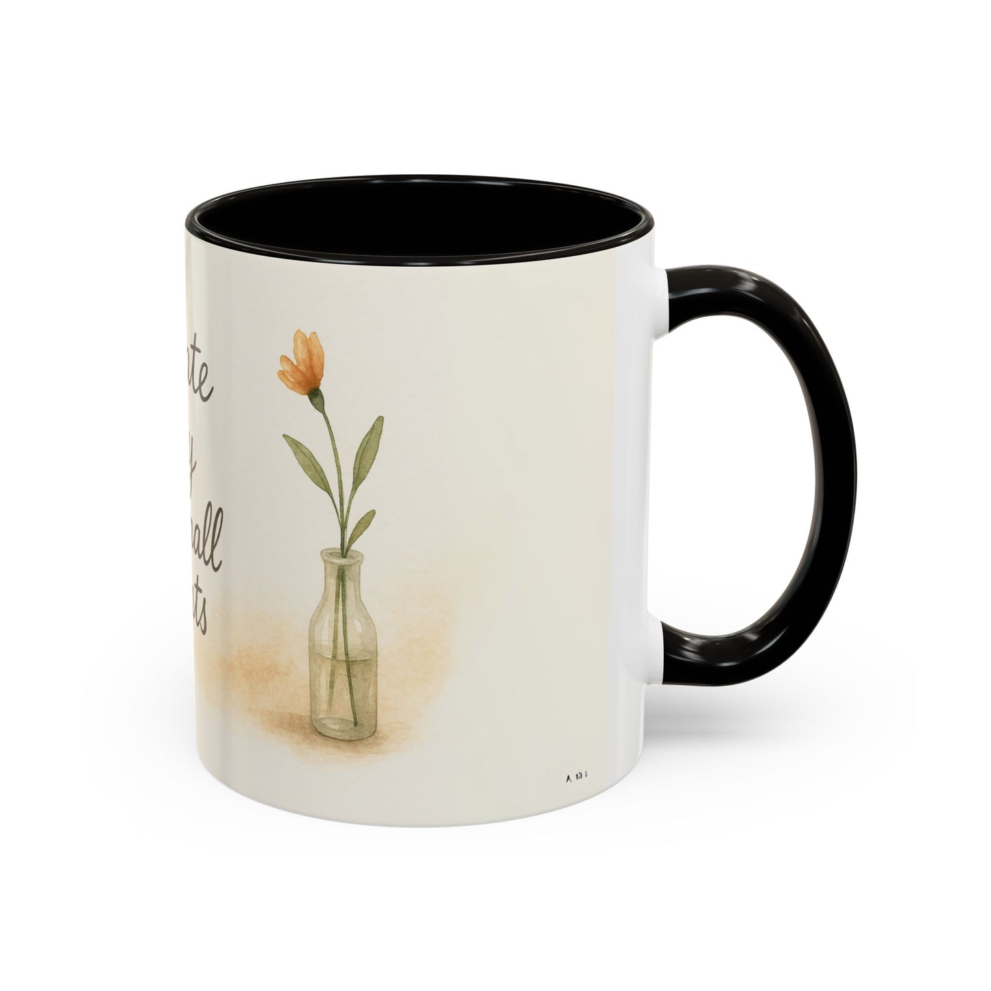 "Cultivate Beauty" Floral Quote Mug – Ceramic Boho Coffee Cup