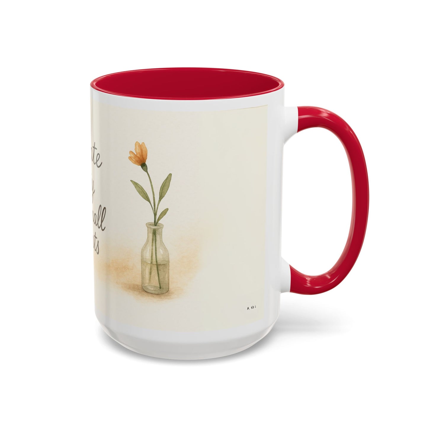 "Cultivate Beauty" Floral Quote Mug – Ceramic Boho Coffee Cup