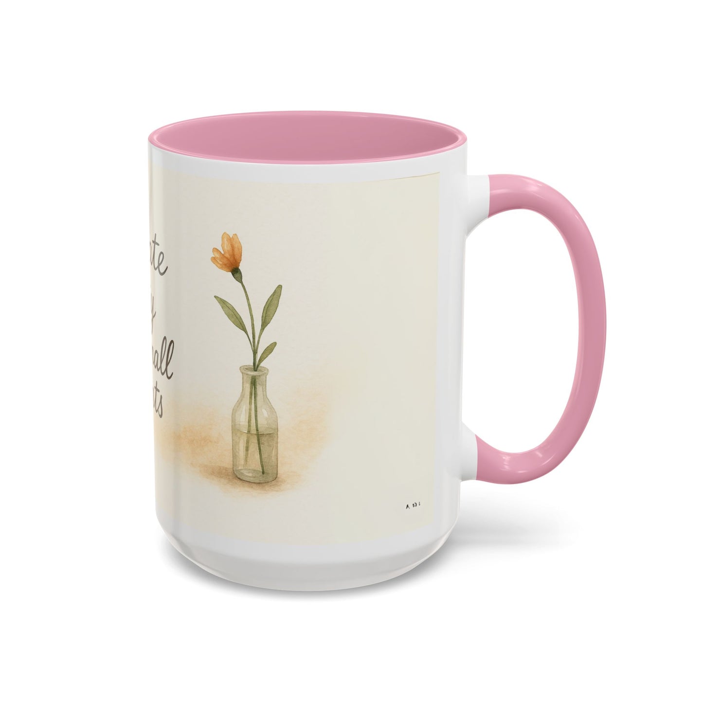 "Cultivate Beauty" Floral Quote Mug – Ceramic Boho Coffee Cup