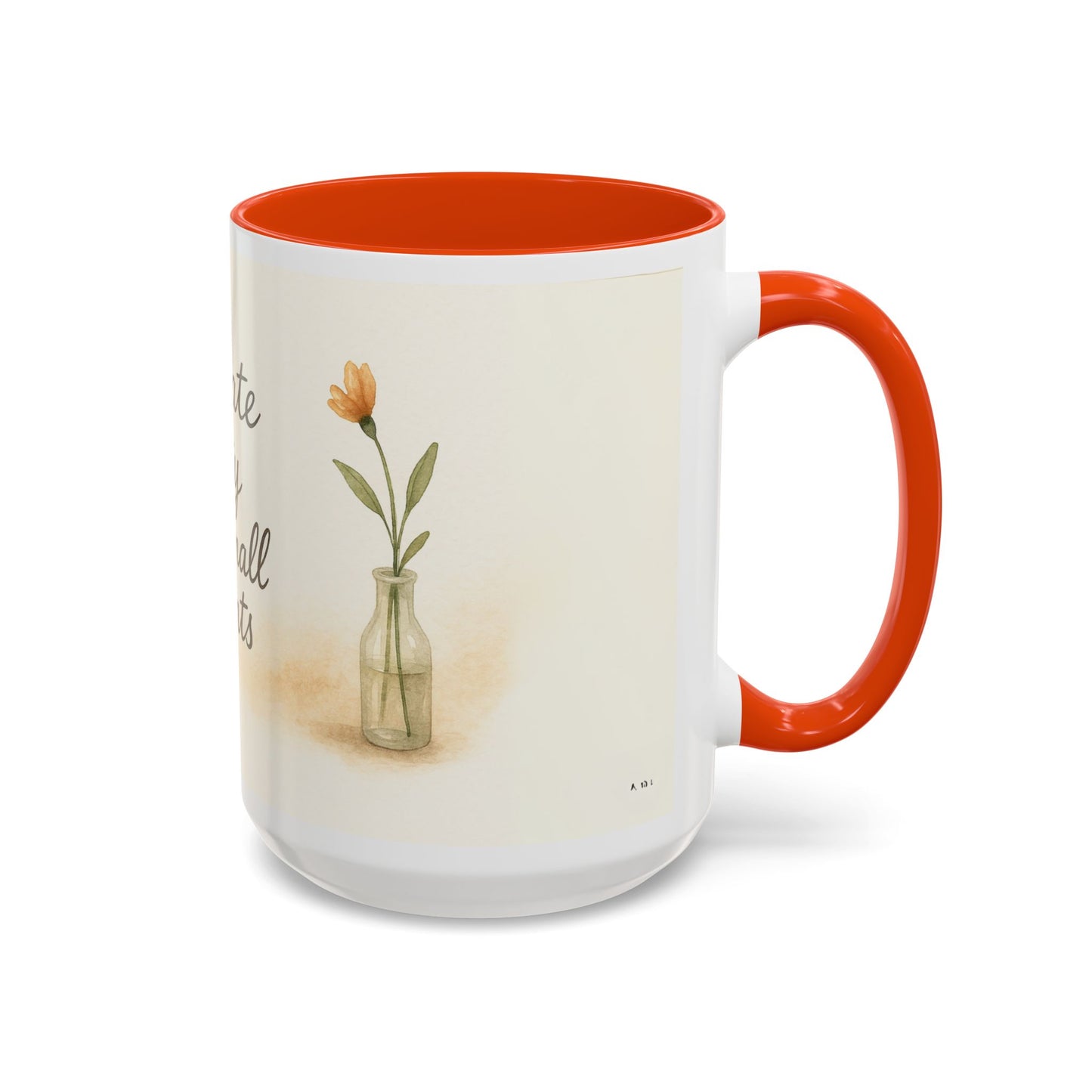 "Cultivate Beauty" Floral Quote Mug – Ceramic Boho Coffee Cup