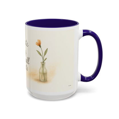 "Cultivate Beauty" Floral Quote Mug – Ceramic Boho Coffee Cup