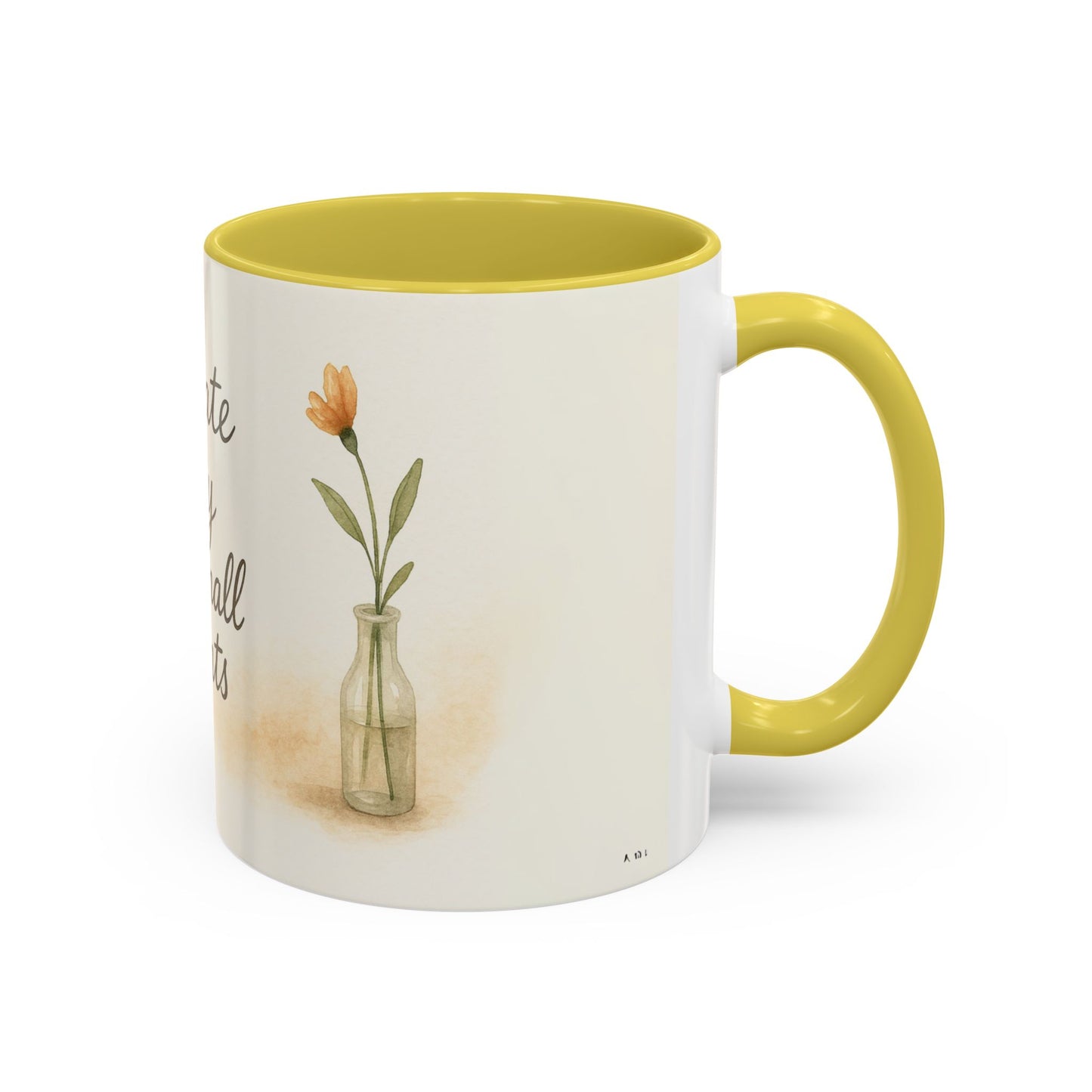 "Cultivate Beauty" Floral Quote Mug – Ceramic Boho Coffee Cup