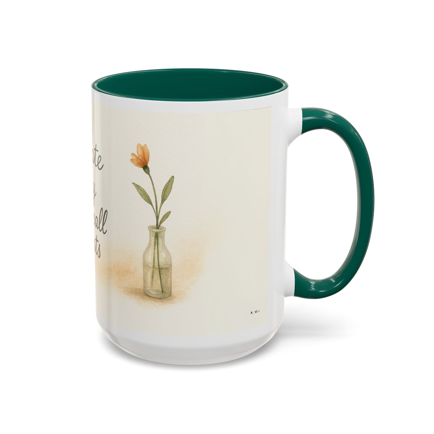 "Cultivate Beauty" Floral Quote Mug – Ceramic Boho Coffee Cup