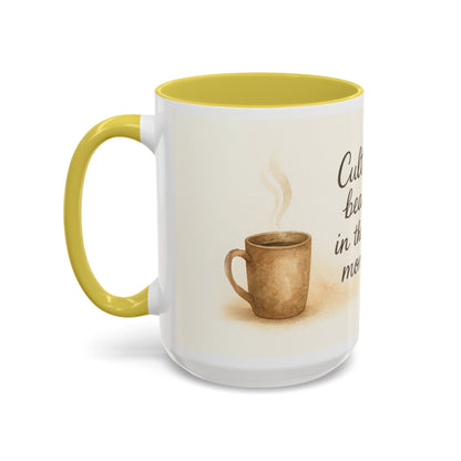 "Cultivate Beauty" Floral Quote Mug – Ceramic Boho Coffee Cup