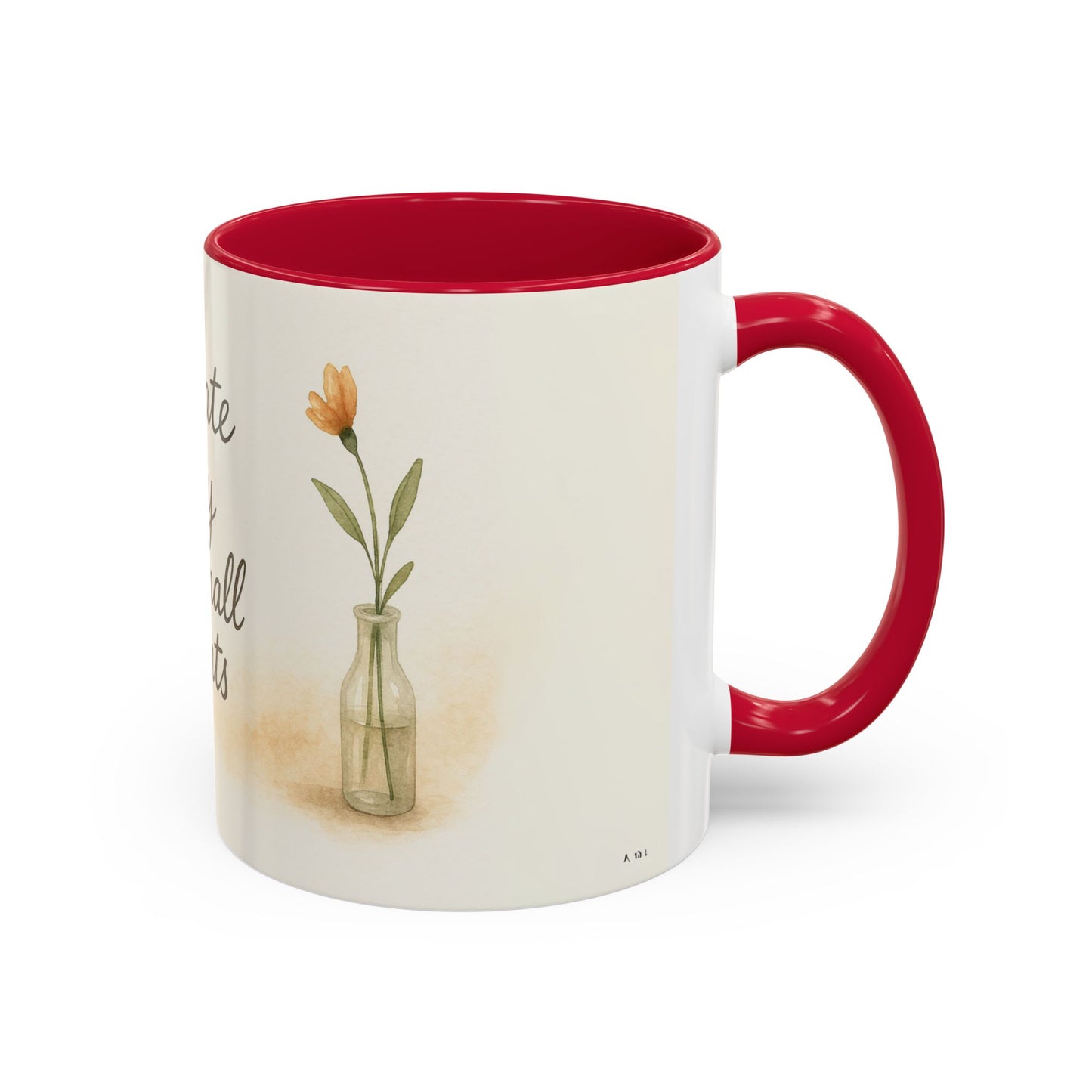 "Cultivate Beauty" Floral Quote Mug – Ceramic Boho Coffee Cup
