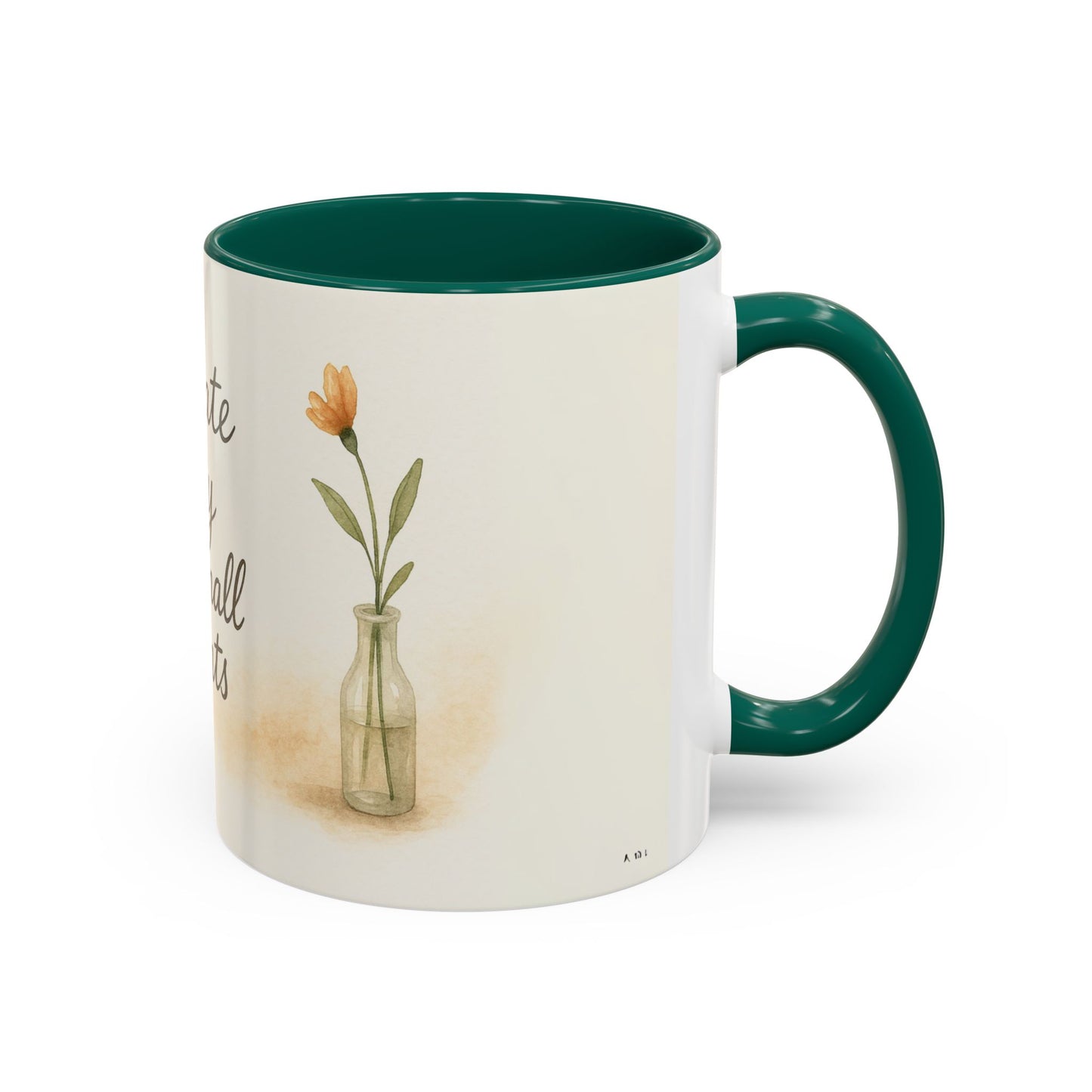 "Cultivate Beauty" Floral Quote Mug – Ceramic Boho Coffee Cup