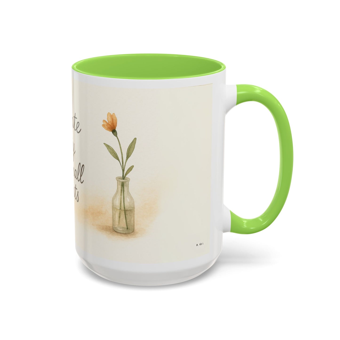 "Cultivate Beauty" Floral Quote Mug – Ceramic Boho Coffee Cup
