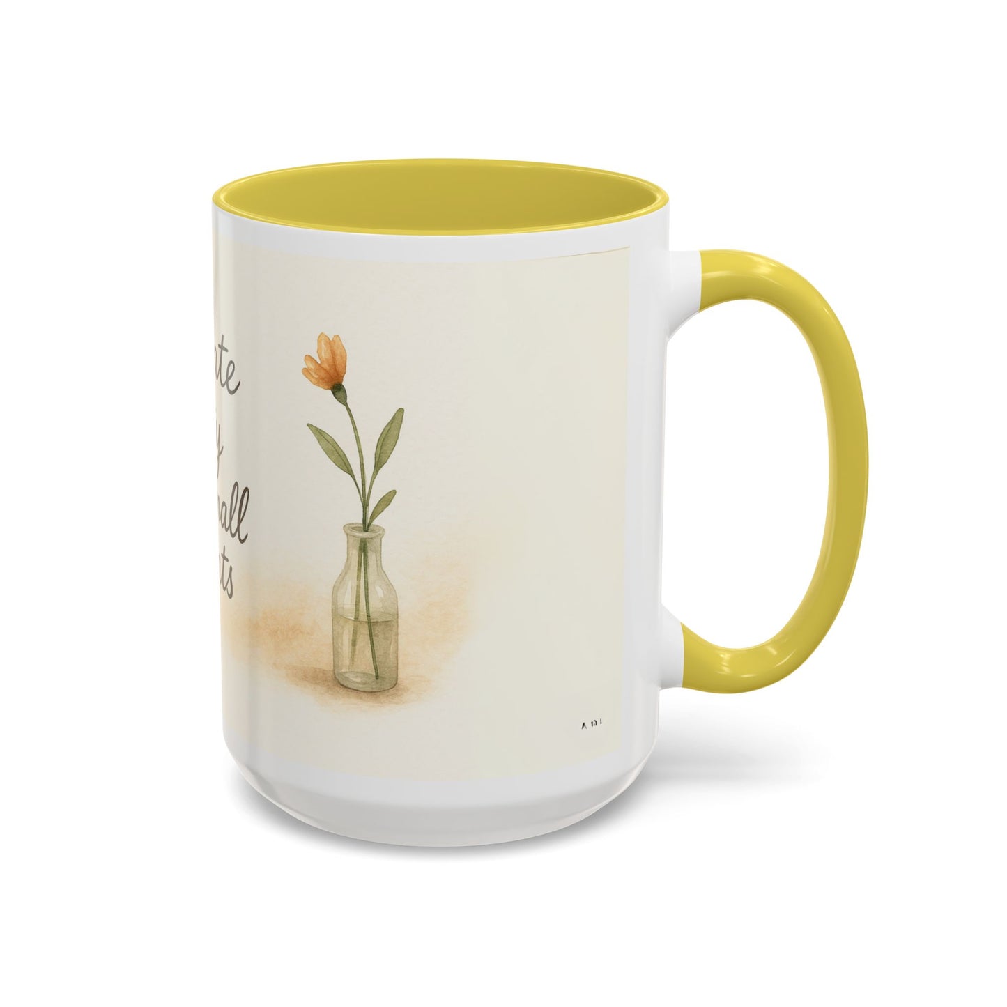 "Cultivate Beauty" Floral Quote Mug – Ceramic Boho Coffee Cup