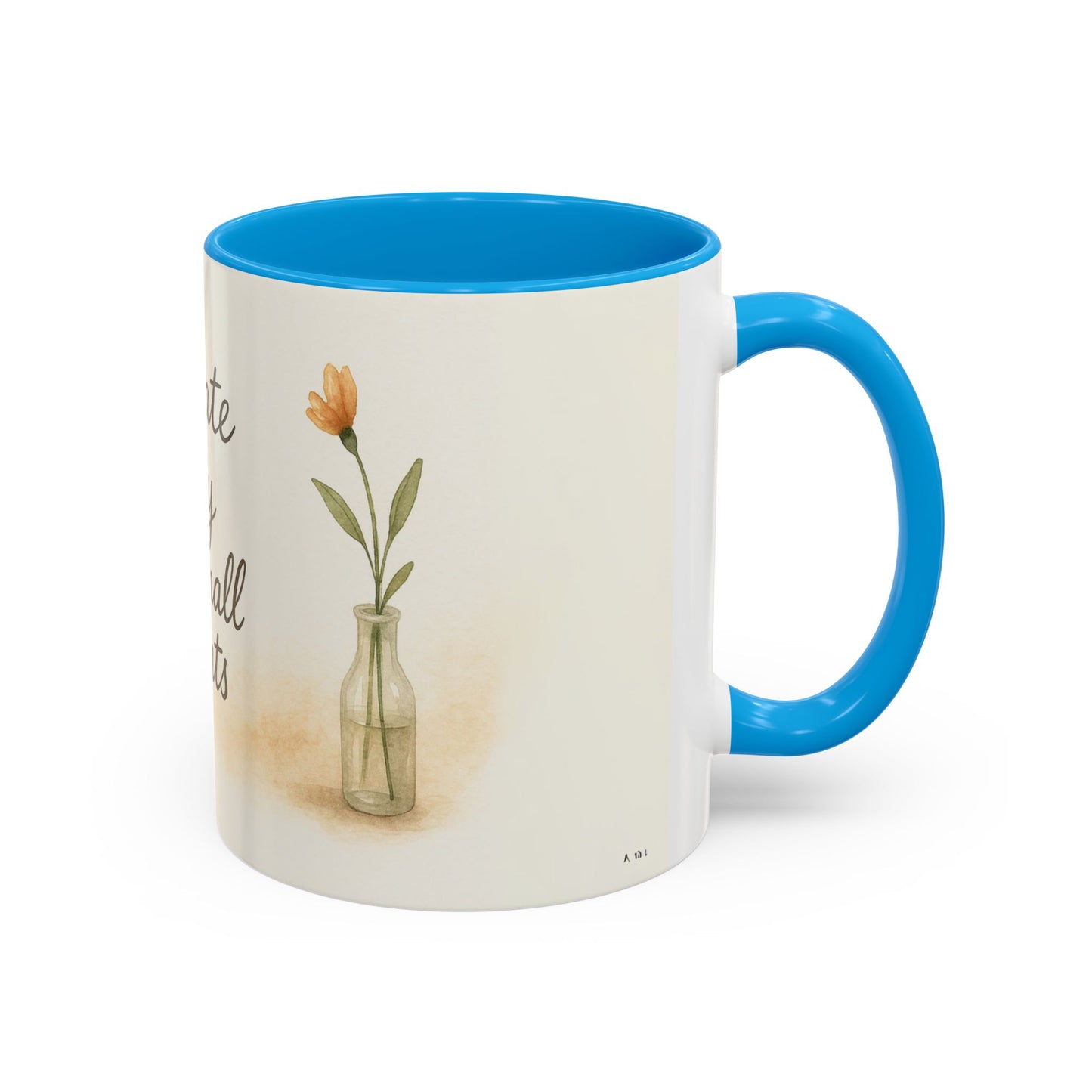 "Cultivate Beauty" Floral Quote Mug – Ceramic Boho Coffee Cup