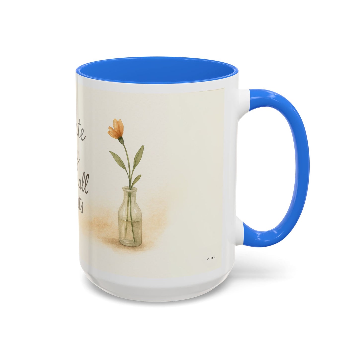 "Cultivate Beauty" Floral Quote Mug – Ceramic Boho Coffee Cup