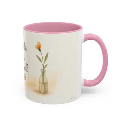 "Cultivate Beauty" Floral Quote Mug – Ceramic Boho Coffee Cup
