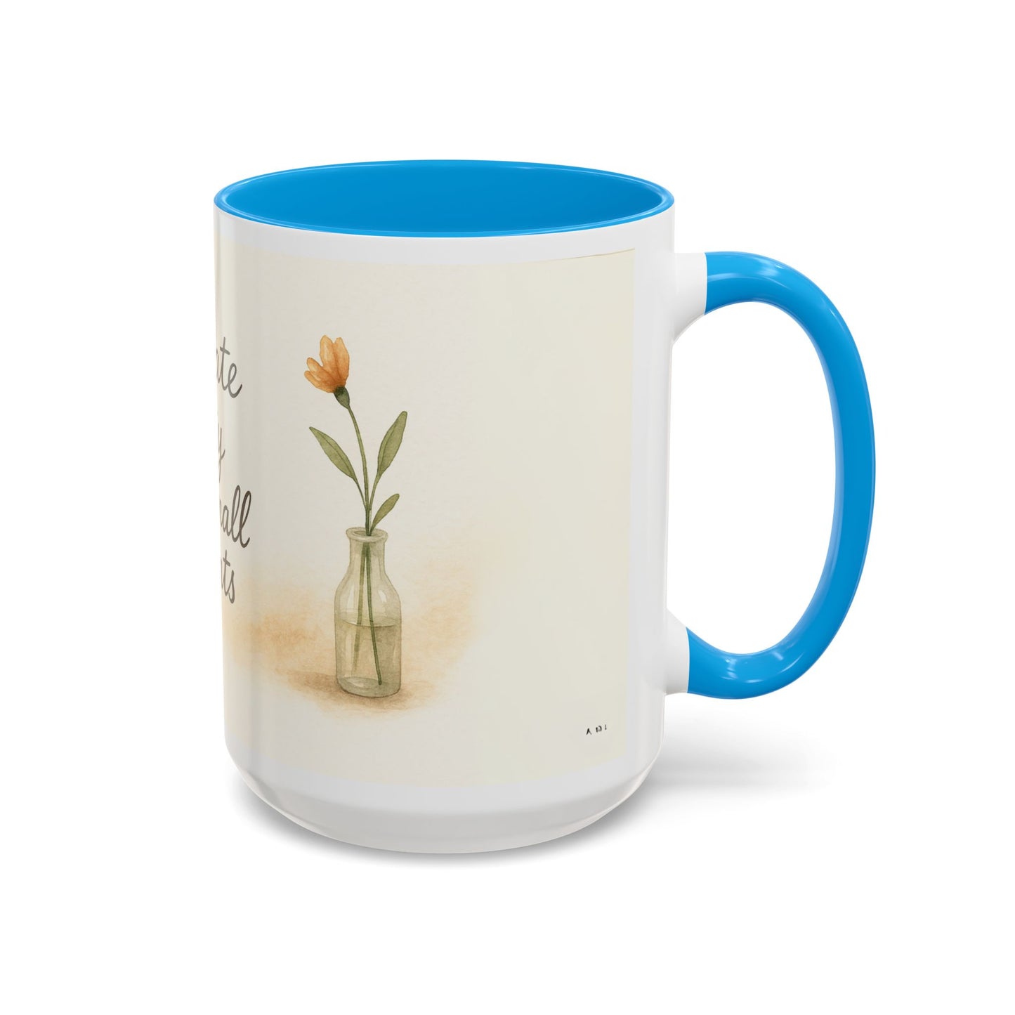 "Cultivate Beauty" Floral Quote Mug – Ceramic Boho Coffee Cup