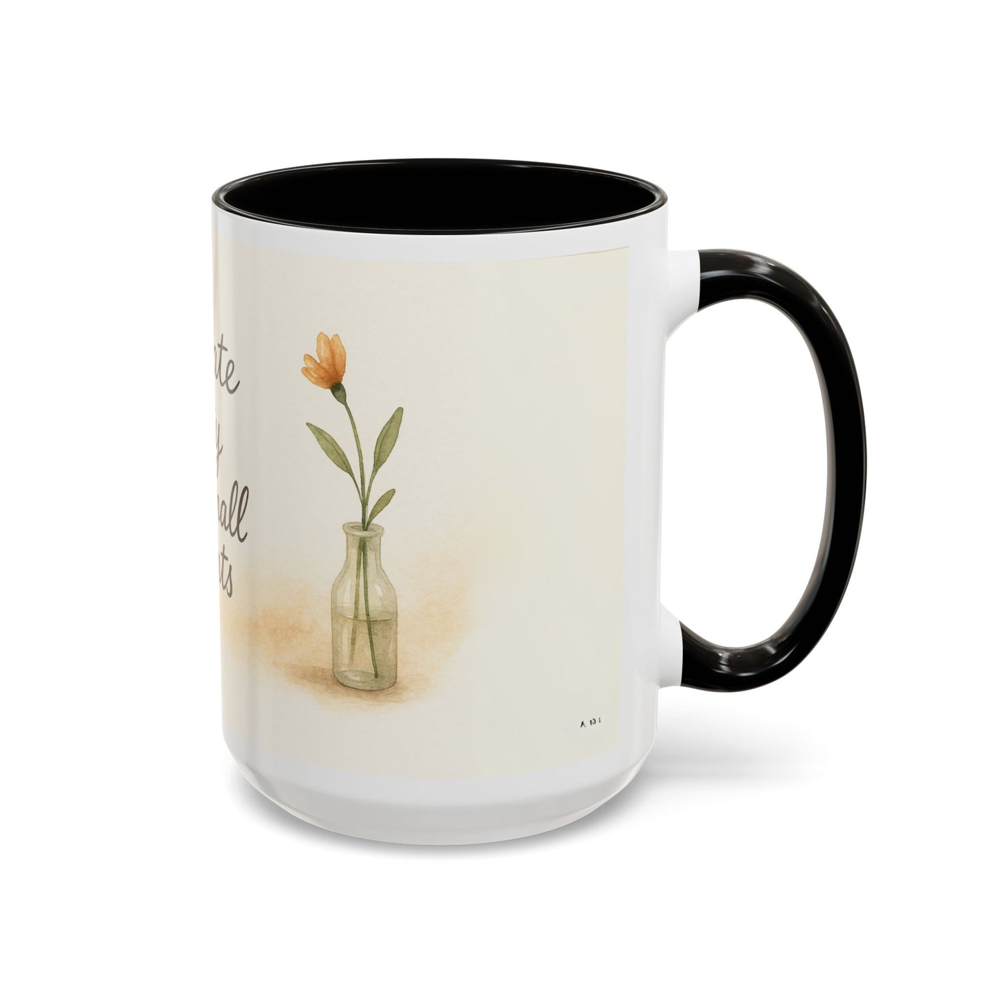 "Cultivate Beauty" Floral Quote Mug – Ceramic Boho Coffee Cup