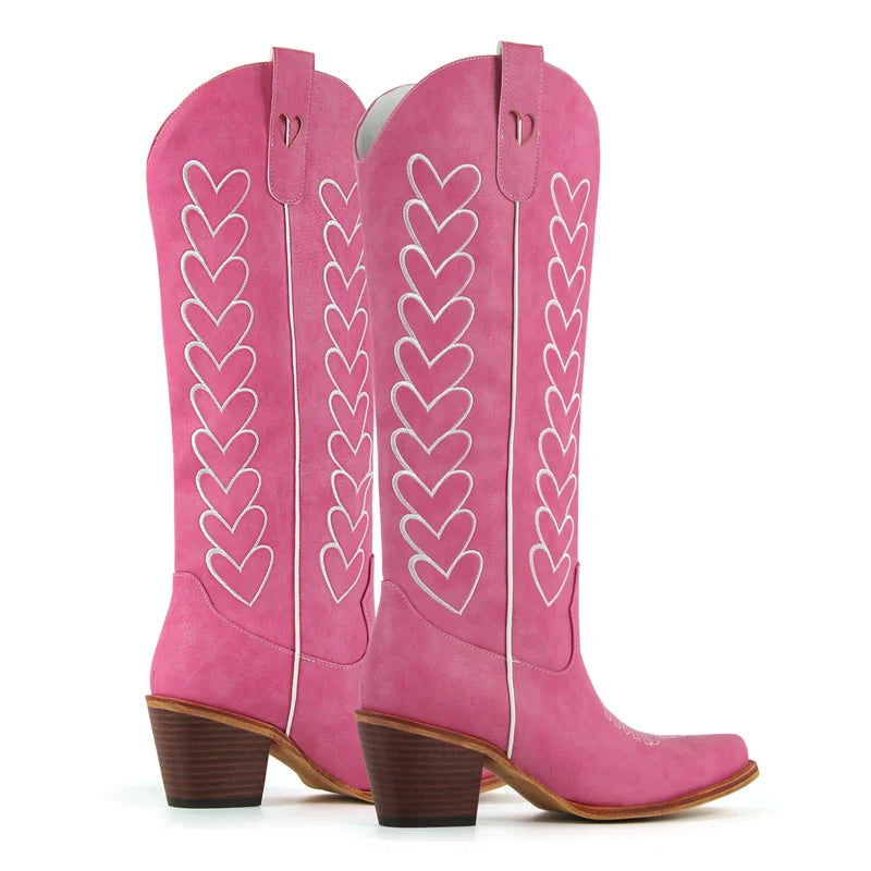 Boho Wanderlust Embroidered Tall Cowgirl Boots