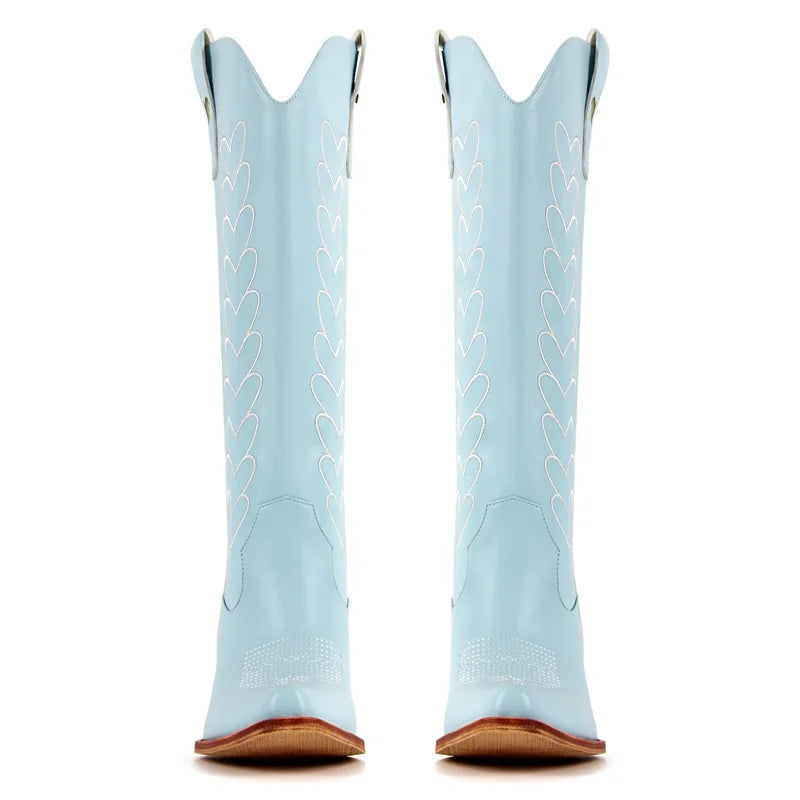 Boho Wanderlust Embroidered Tall Cowgirl Boots