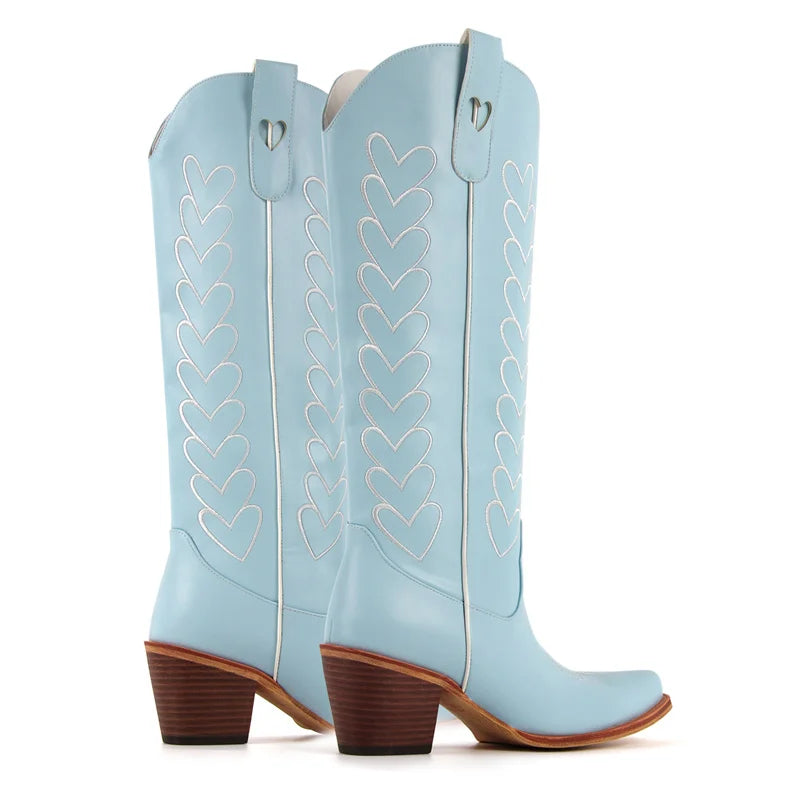 Boho Wanderlust Embroidered Tall Cowgirl Boots