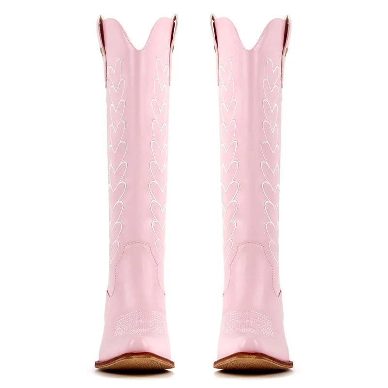 Boho Wanderlust Embroidered Tall Cowgirl Boots